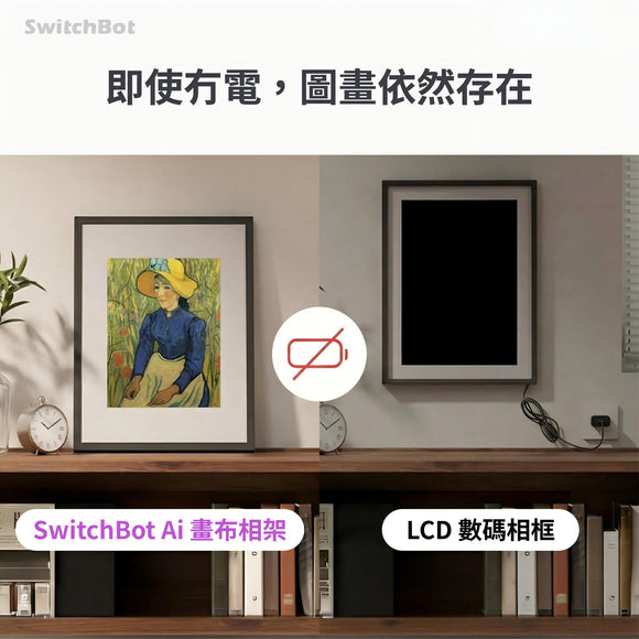 SwitchBot AI 藝術畫布 7.3"《E-ink Spectra 6 全彩電子藝術畫框》- 7.3吋屏