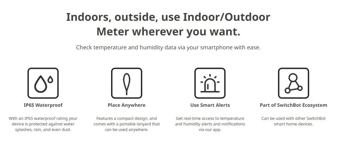 SwitchBot Outdoor Meter 智能戶外溫度計 (IP65防水)