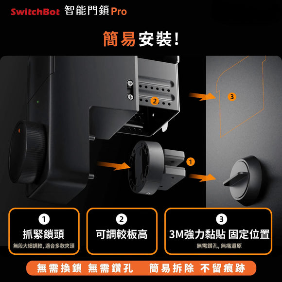 SwitchBot Smart Lock Pro combo套裝1【智能門鎖】+ Keypad Touch 【指紋密碼鎖配置】