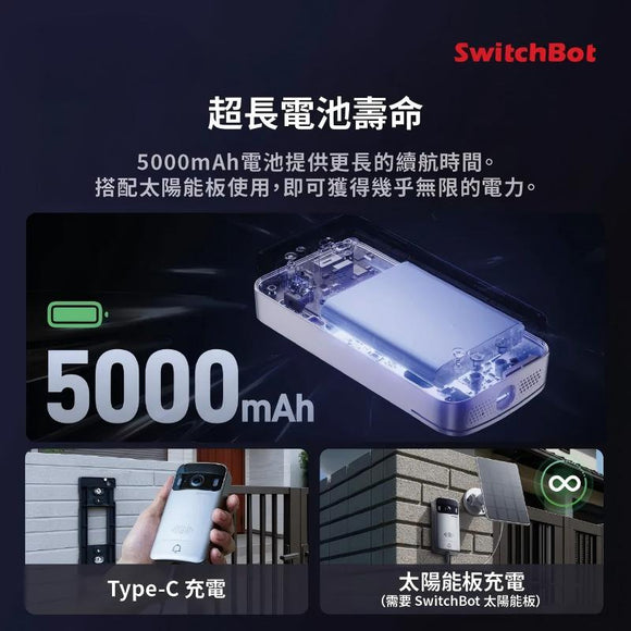 SwitchBot Video Doorbell 無線貓眼門鐘