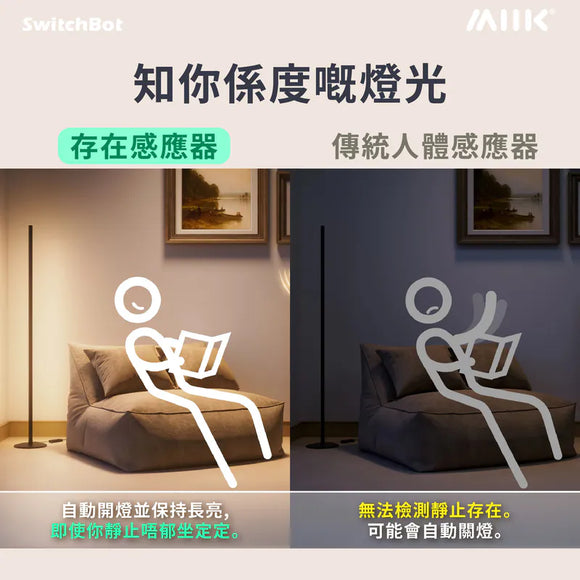 SwitchBot 智能開關套餐：智能開關制 (充電版) + 存在感應器