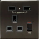 【不銹鋼鏡黑】 USB 單蘇《3.1A》-1