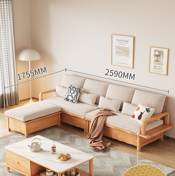 全實木布藝沙發