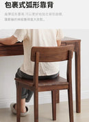YC014 Sonno 復古深棕實木靠背椅-16