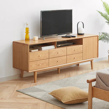 YE006 Stipo Small Solid Wood TV Console - 0