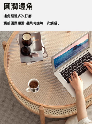 YH001 Tavoli 實木圓形茶几組合