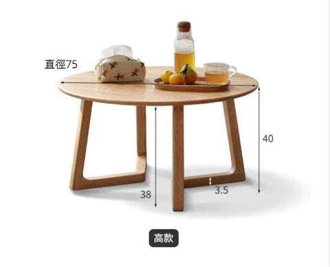YH013 Cuore 簡約實木圓茶台