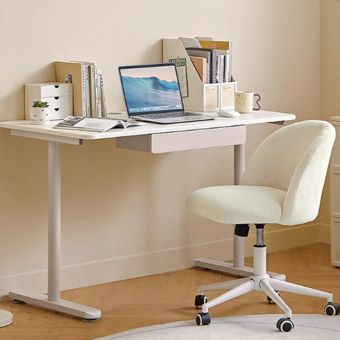 Luova 白色單抽迷你電腦桌