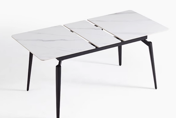 Dolce 岩板長方形伸縮餐桌組合