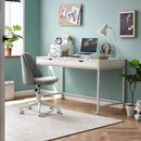 Dynamo 白色家用雙抽屜書桌-1