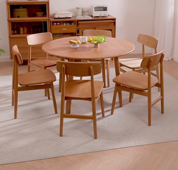 Sorriso 櫻桃木伸縮折疊圓桌 - 0