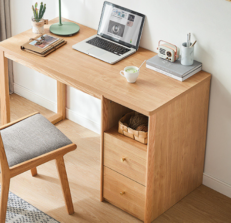 Empower 原木色紅橡木抽屜書桌