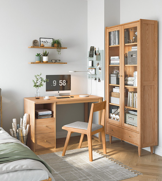 Empower 原木色紅橡木抽屜書桌