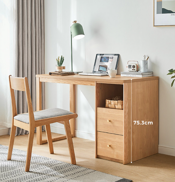 Empower 原木色紅橡木抽屜書桌