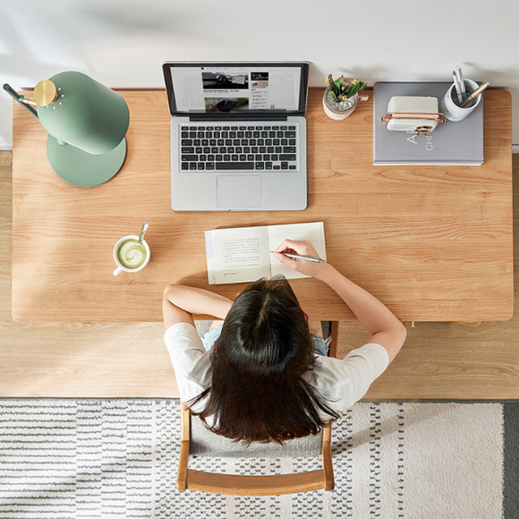 Empower 原木色紅橡木抽屜書桌