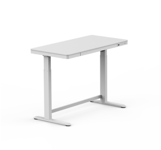 UP-IN-ONE STANDING DESK WITH DRAWER (WOODEN) - White (EW8-02W)