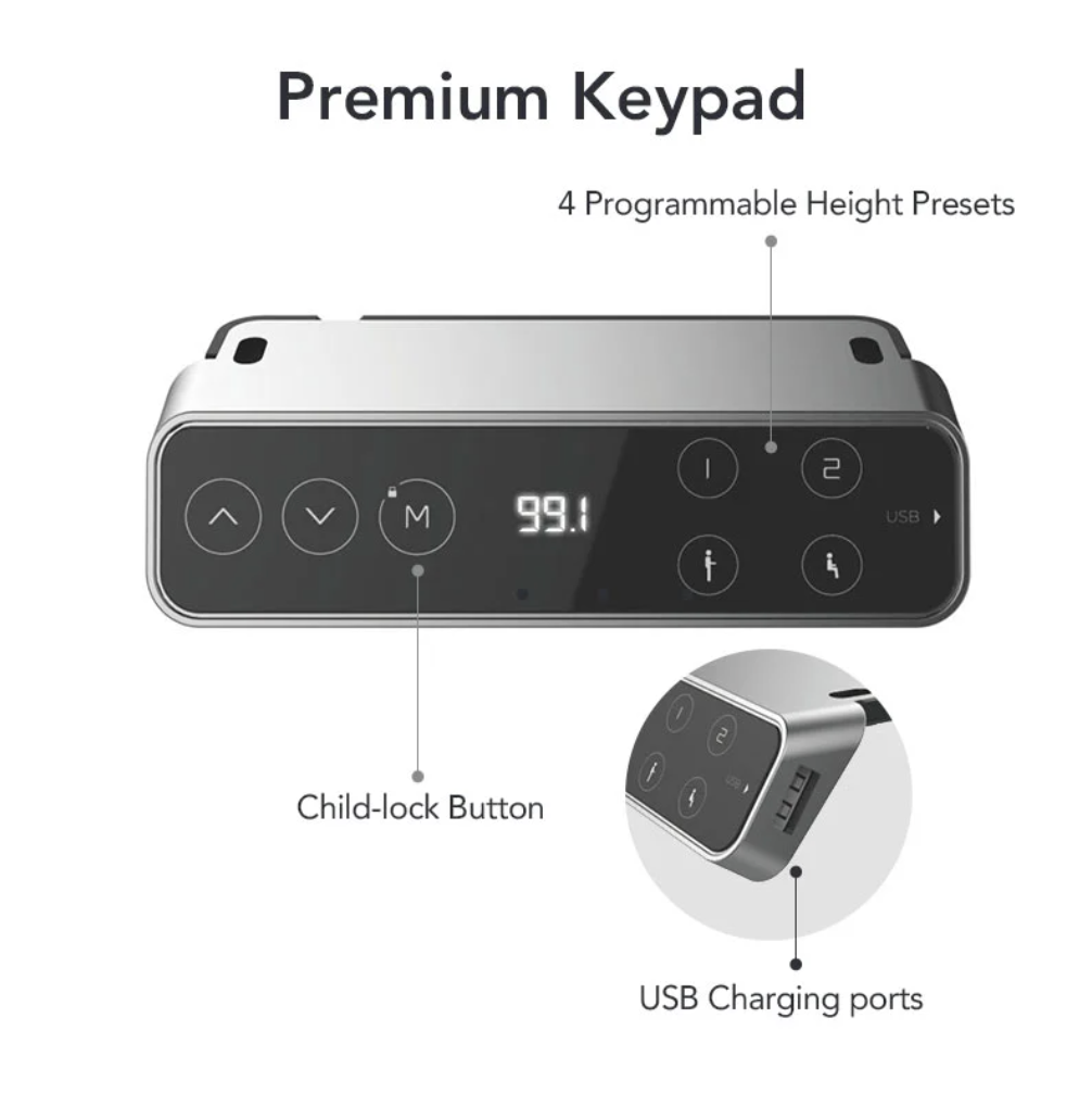 PRO V STANDING DESK-Oak_White (E7-01W)