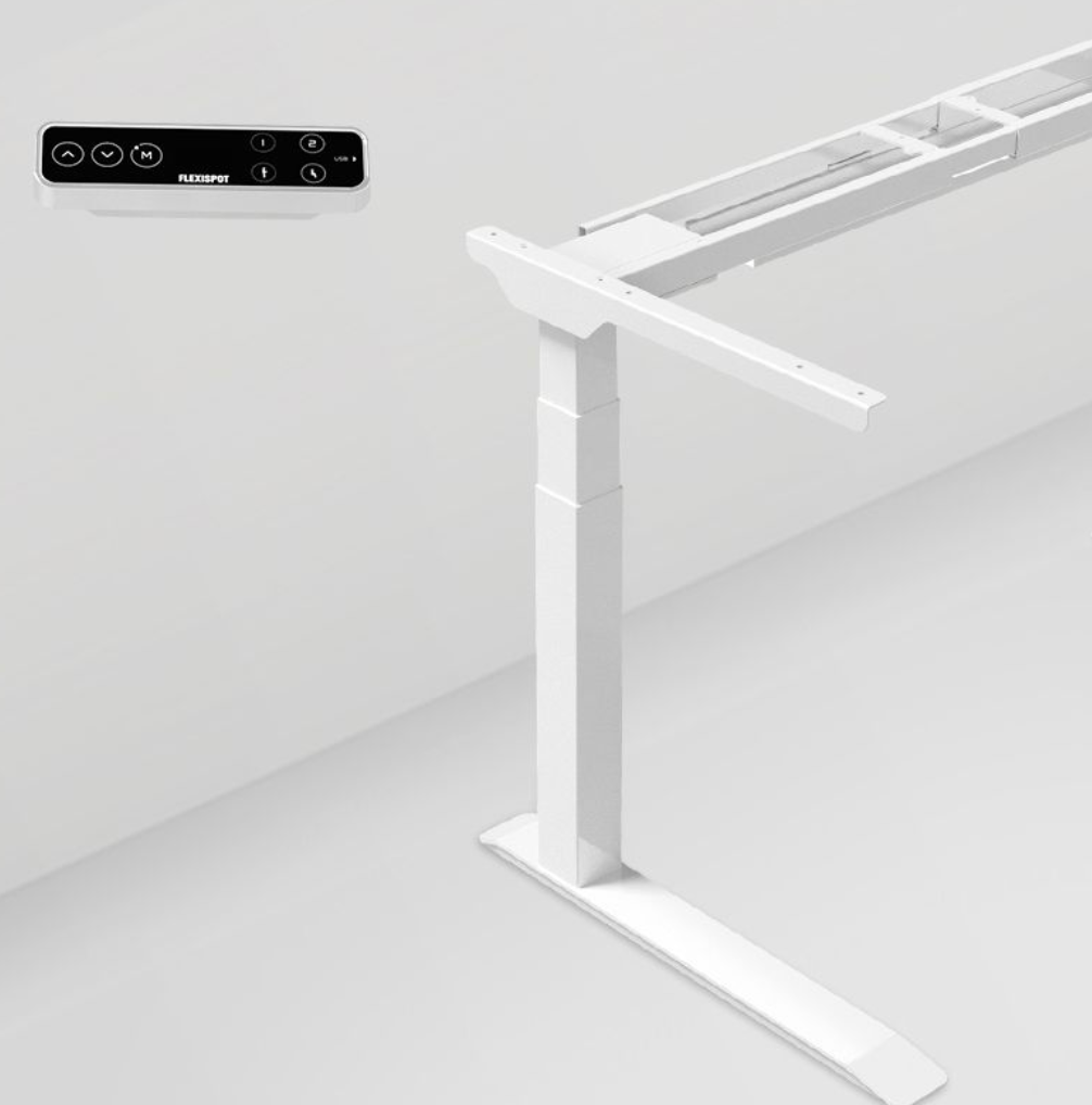 PRO V STANDING DESK-White_Black (E7-03B)