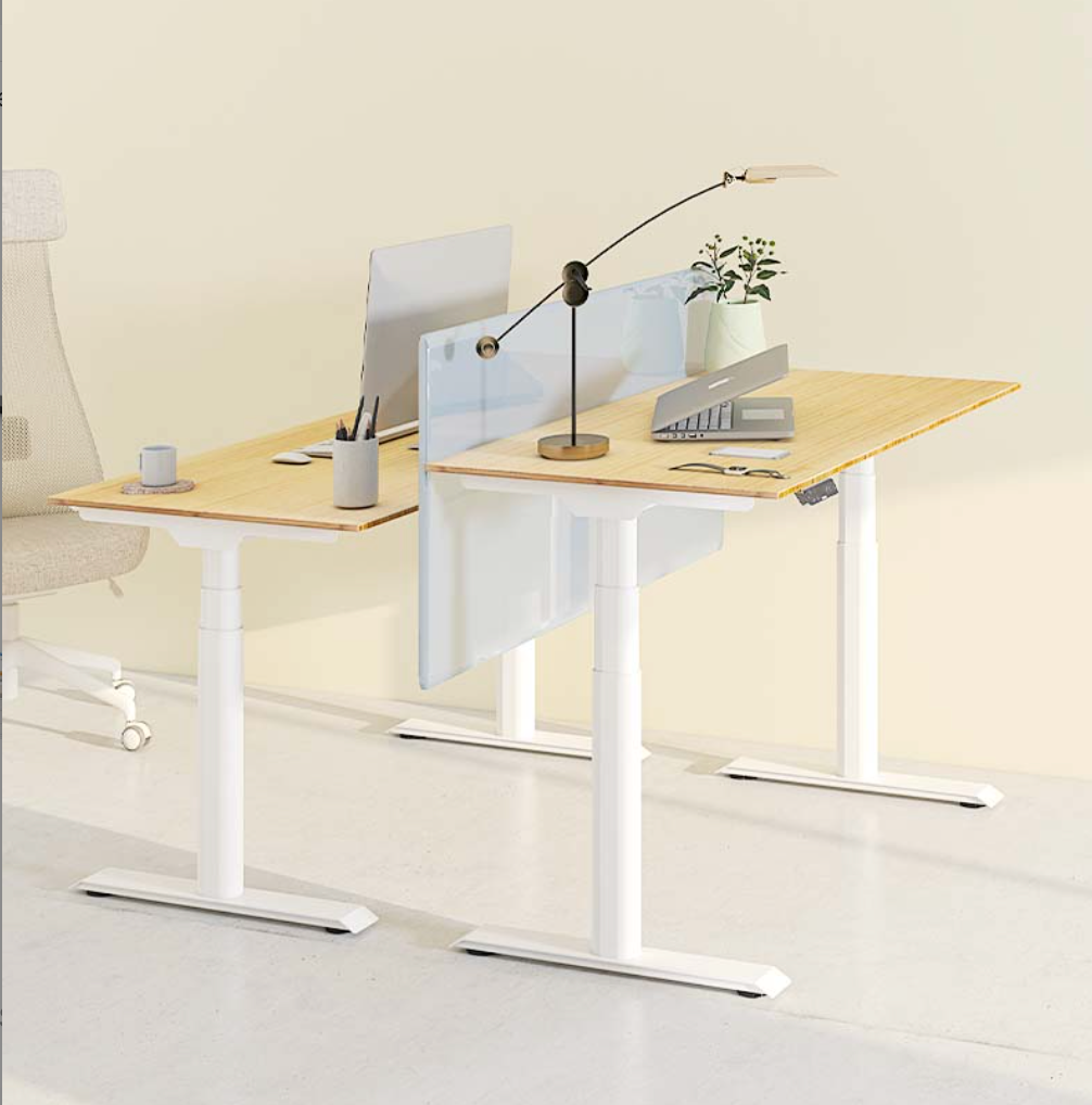 OVAL UP STANDING DESK-BLACK_WHITE (E8-04W)