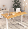 OVAL UP STANDING DESK-OAK_WHITE (E8-01W)