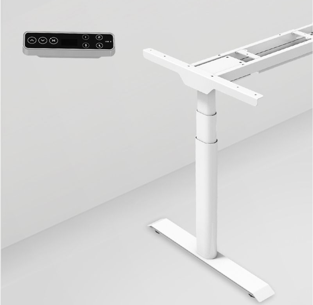 OVAL UP STANDING DESK-BLACK_WHITE (E8-04W)