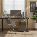 V Standing Desk - Oak_Black (EC3-01B)-10