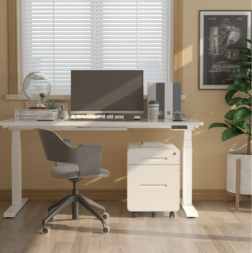 V Standing Desk - White (EC3-02W) - 0