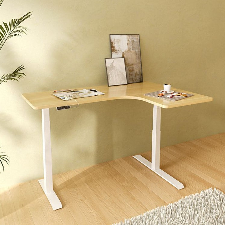 L-SHAPED 2-LEGS UP STANDING DESK - BLACK (E1L-02B)