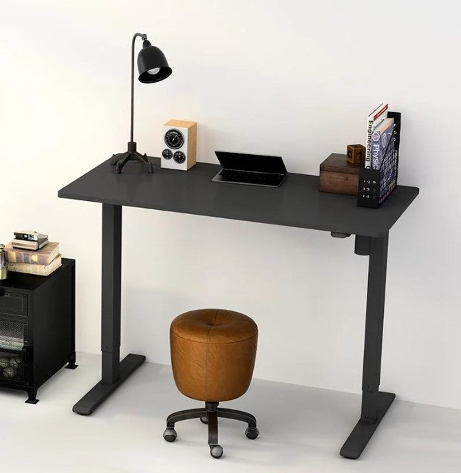 UP STANDING DESK-Oak_Black (E1-01B)