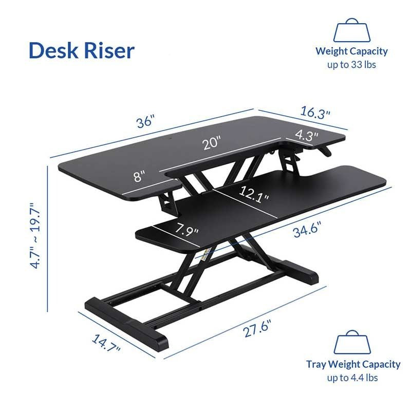 Desk Riser With Extendable Keyboard Tray