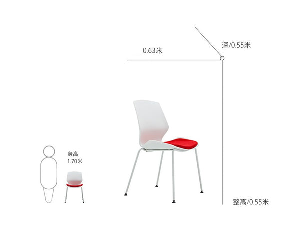 MH-245C-BS-2 H型布藝坐墊叠椅