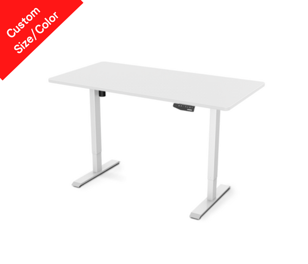 ET114-N Electronic Adjustable Desk Single Motor/White Frame(Custom Made) 單摩打電動升降桌 - 白色桌框(可自選尺寸和顏色)