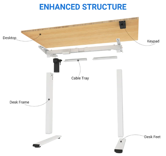 UP STANDING DESK-BLACK (E1-04B)