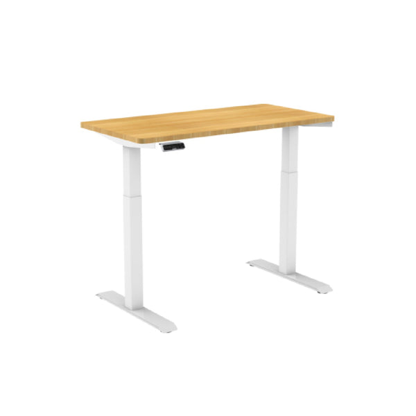 V Standing Desk - Oak_White (EC3-01W)
