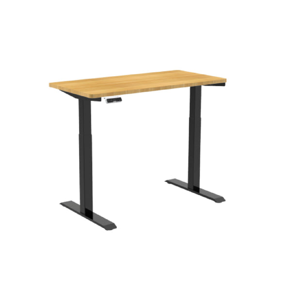 V Standing Desk - Oak_Black (EC3-01B)