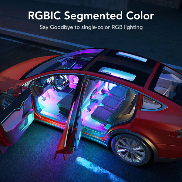 Govee RGBIC Interior Car Lights (30 Scene Mode + 4 Music Mode)-With Remote Control