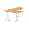 L-Shaped Up Standing Desk - Oak_White (E7L-01W)
