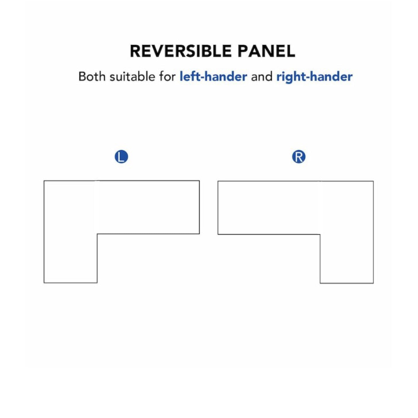 L-SHAPED 2-LEGS UP STANDING DESK - WHITE (E1L-02W)