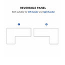 L-SHAPED 2-Legs UP STANDING DESK - Oak_White (E1L-01W)-7