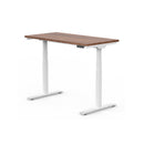 OVAL UP STANDING DESK-Walnut_White (E8-02W)-1