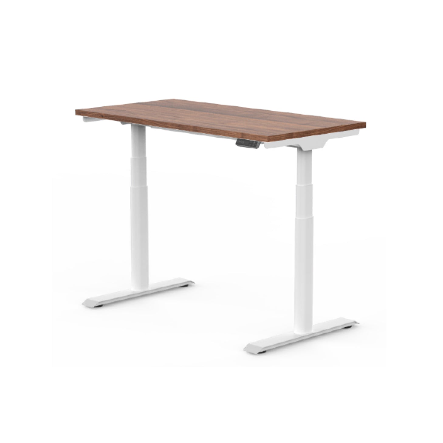 OVAL UP STANDING DESK-Walnut_White (E8-02W)