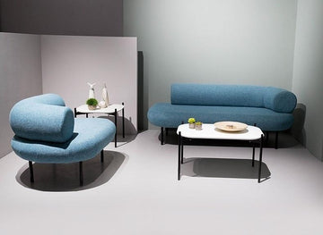 Buy sky-blue LF068 Style Two-Seater Sofa Bed