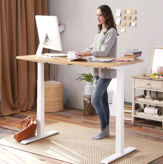 PRO V STANDING DESK-Oak_White (E7-01W) - 0