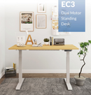 V Standing Desk - Oak_Black (EC3-01B)-3