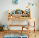 Efficiency 原木色橡膠木抽屜書桌-8