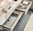 Voima 岩板雙抽電腦桌-5