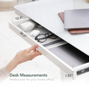 UP-IN-ONE STANDING DESK WITH DRAWER (WOODEN) - White (EW8-02W)-3