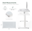 UP-IN-ONE STANDING DESK WITH DRAWER (WOODEN) - White (EW8-02W)-6