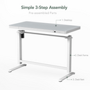UP-IN-ONE STANDING DESK WITH DRAWER (WOODEN) - White (EW8-02W)-7