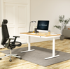 UP-IN-ONE STANDING DESK WITH DRAWER (WOODEN) - Oak_White (EW8-01W)
